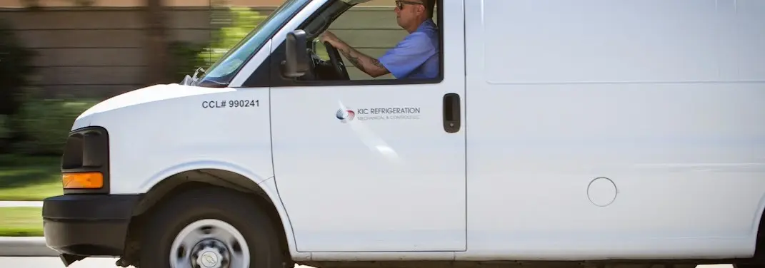KIC Refrigeration service vehicle serving Conway area